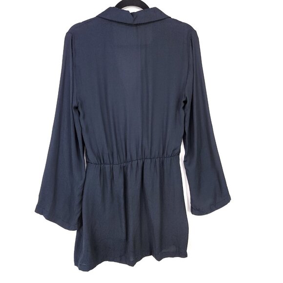 Free People Simone Mini Wrap Dress Size Small Animal Snake Print long Sleeve - Picture 3 of 14